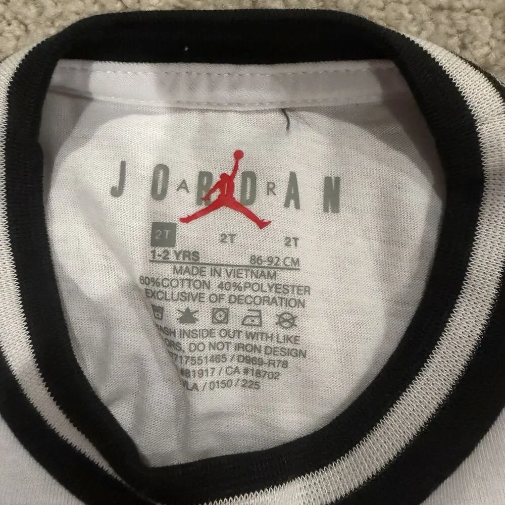 NWT Jordan Play Off Mesh Shorts Shirt Set Red White Toddler 2T Jumpman Nike